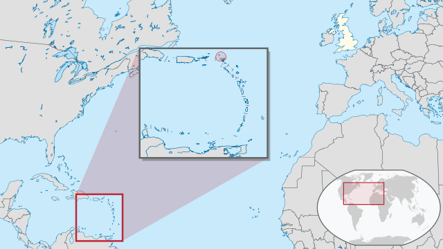 Location map of Anguilla in the Caribbean
