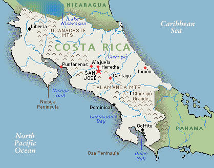 Map of Costa Rica