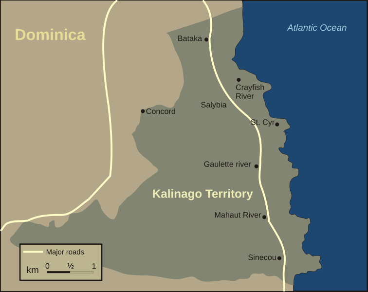 Kalinago Territory map.