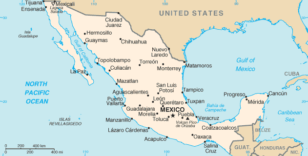 Map of Mexico