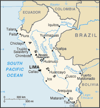 CIA map of Peru