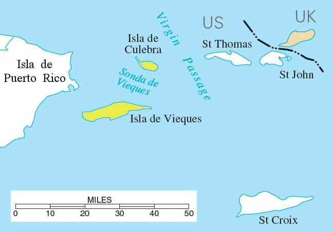 Spanish Virgin Islands location map.