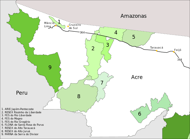 Conservation units, Acre state, Brazil #9: Serra do Divisor National Park