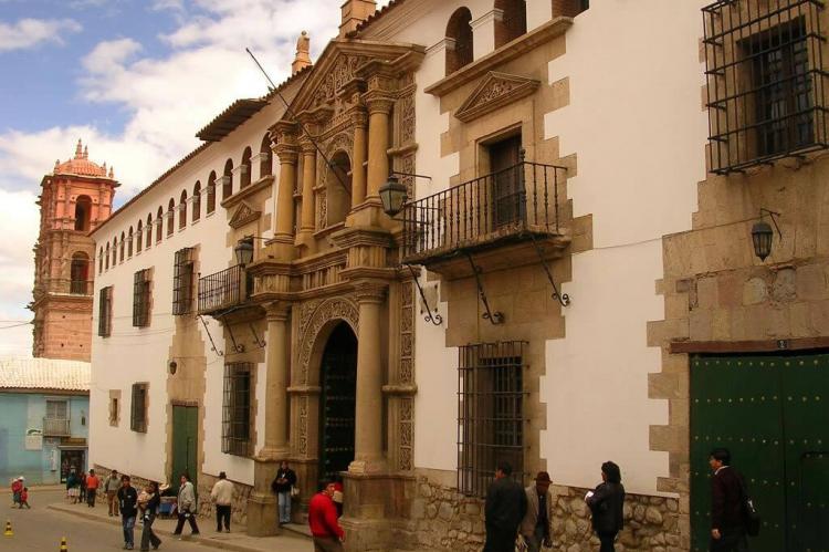 Facade of the National Mint of Bolivia at Potosi