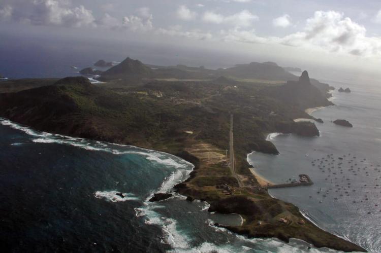 Aerial view of Fernando de Noronha, Brazil