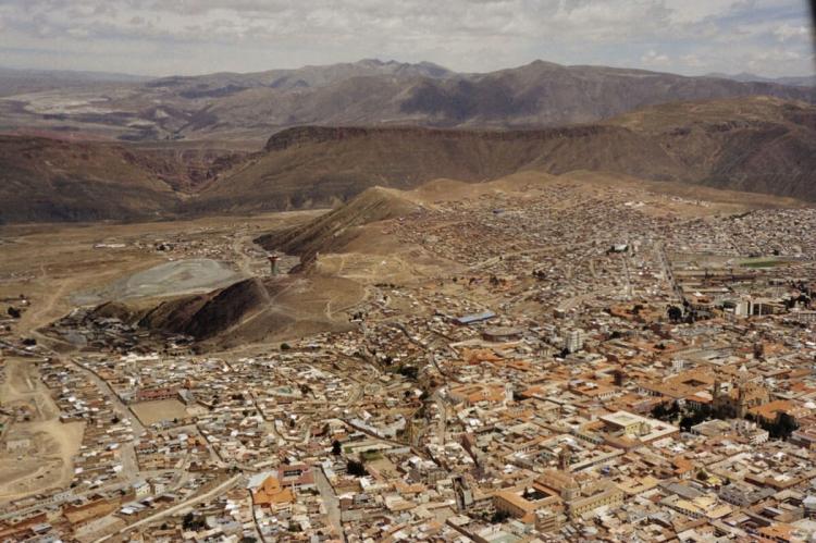Aerial view of Potosí, Bolivia