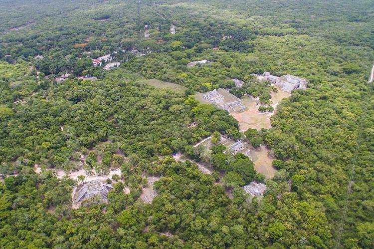 Aerial view of Chichen Itza, Yucatan, Mexico