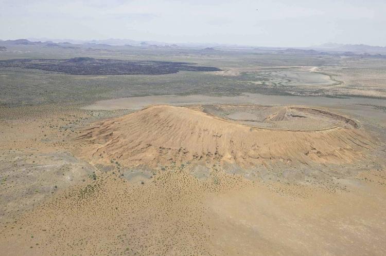 Aerial view of El Pinacate and Gran Desierto de Altar Biosphere Reserve (Mexico)