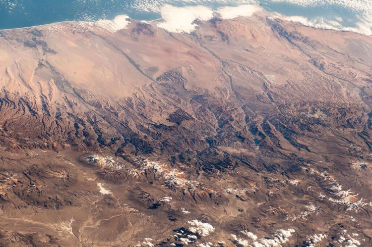 Aerial view of the Andes Mountains