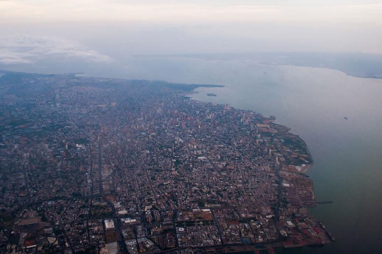 Aerial view of city of Macaraibo, Venezuela