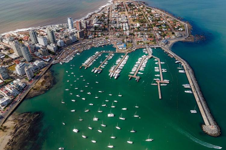 Aerial view of Punta del Este, Maldonado, Uruguay