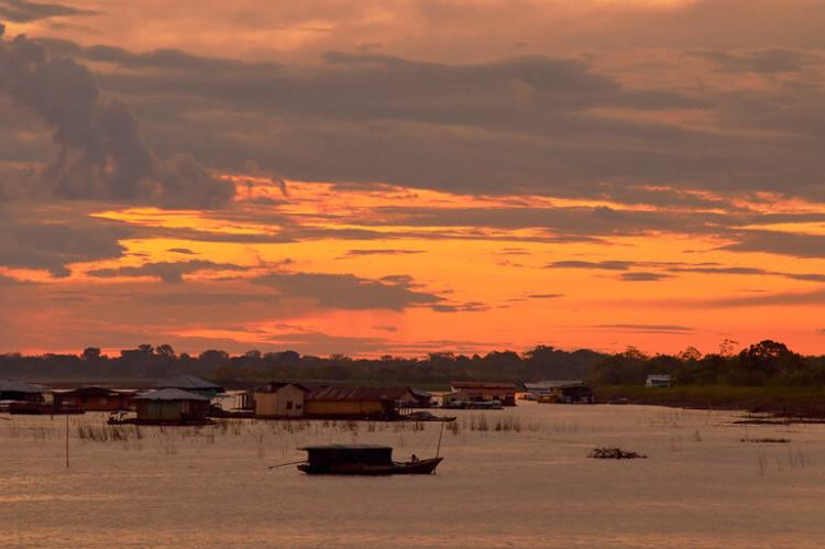 Sunset over the Amazon River, Leticia, Colombia