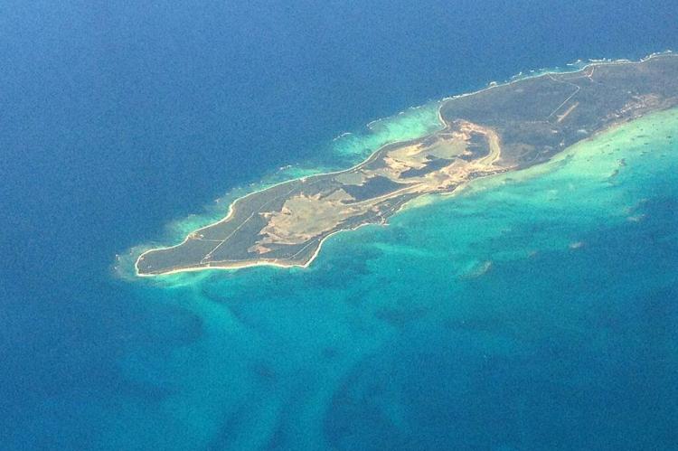 Anegada Island aerial view, British Virgin Islands