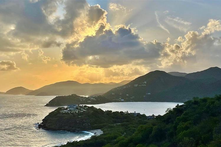 Antigua and Barbuda, sunset over southern coast