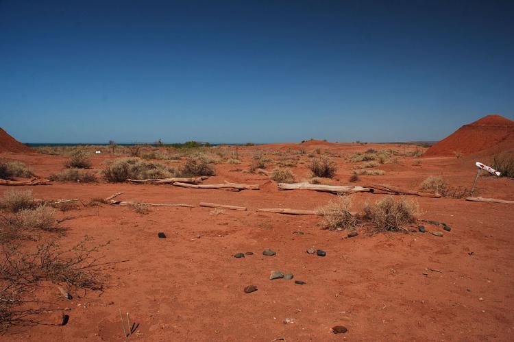 The desert near Barreales lake, Neuquén region, Argentina