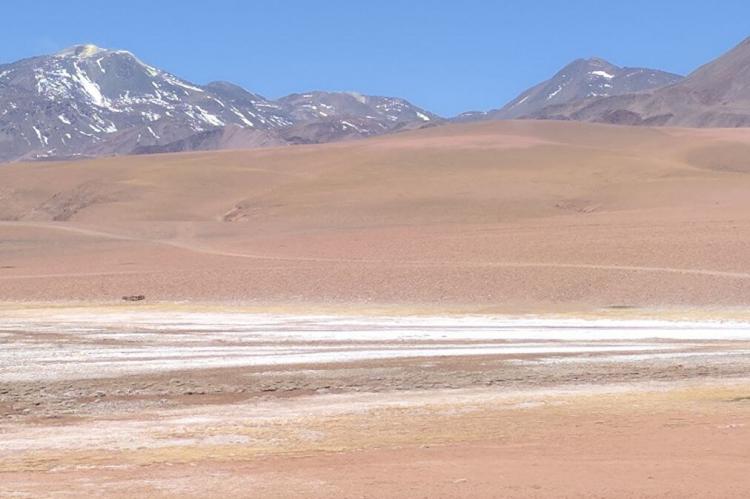 Andes mountains bordering the Atacama desert in northern Chile