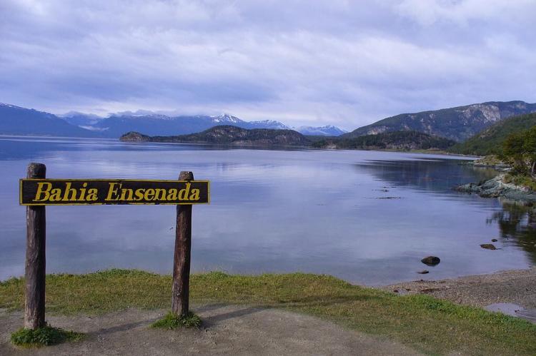 Bahía Ensenada, located on the Beagle Channel in Tierra del Fuego National Park, Province: Tierra del Fuego, Argentina