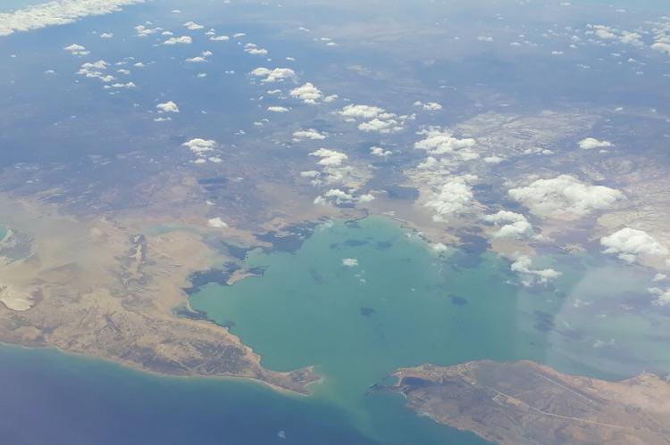 Aerial view of Bahía Portete, Colombia