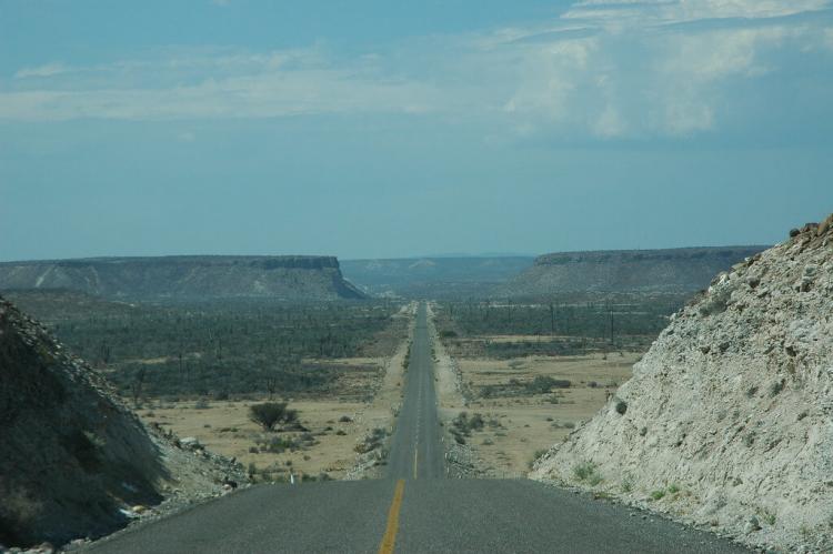 Crossing Baja California Sur from central to west, desert, Mexico