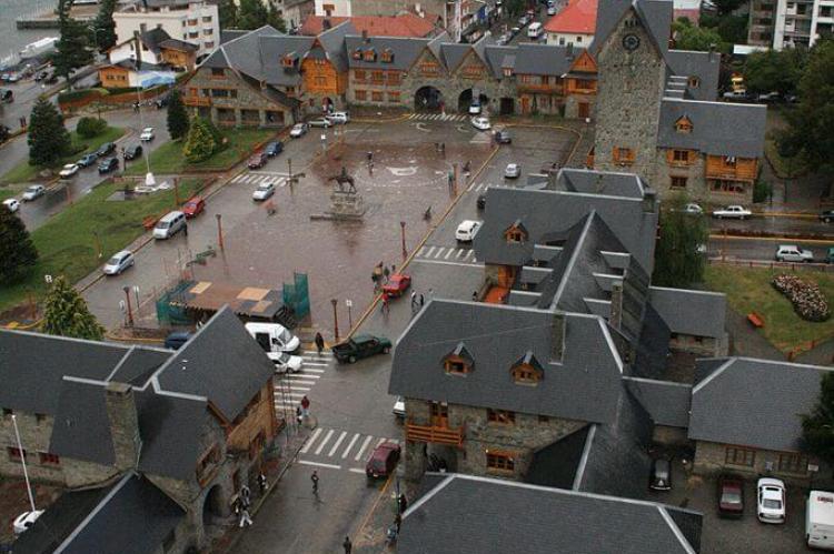 View of Civic Center and National Parks Administration, Bariloche, Argentina