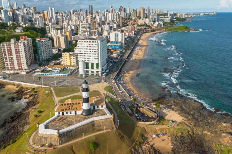 View of the Barra Lighthouse in Salvador, Brazil