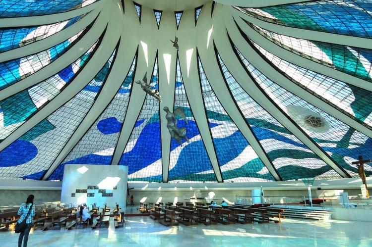 Interior, Cathedral of Brasília, Brazil