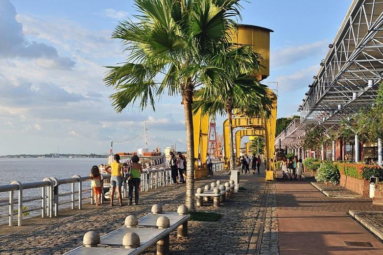 Las Docas in Belém, Brazil: ancient docks restored and transformed. Presently with cafés, restaurants and shops.