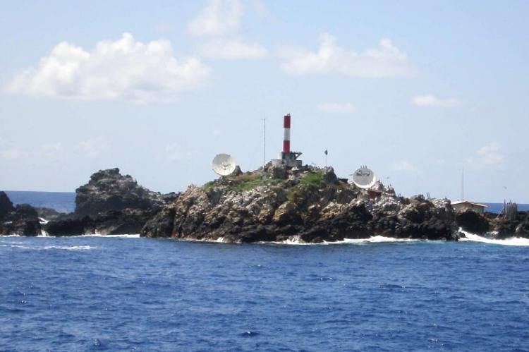 Brazilian Navy scientific station and lighthouse of the Saint Peter and Saint Paul Archipelago.