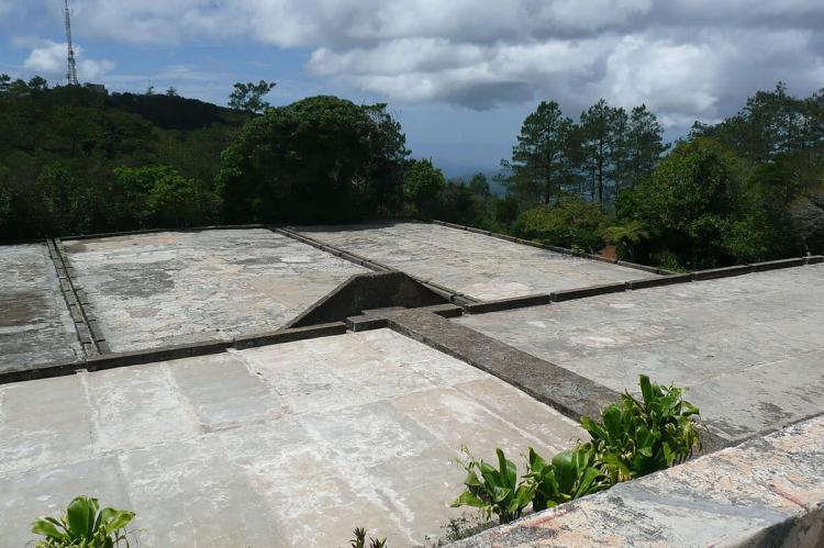Drying place called secadero or tendal at historic coffee plantation Cafetal Isabelica