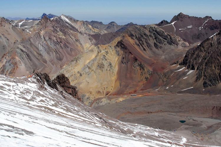 Canada and Plaza de Mulas camps near Aconcagua, Argentina