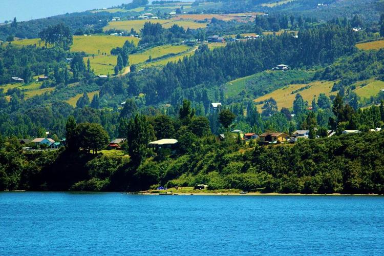 Panorama of Castro, Chile, the largest and oldest town on Chiloé island.
