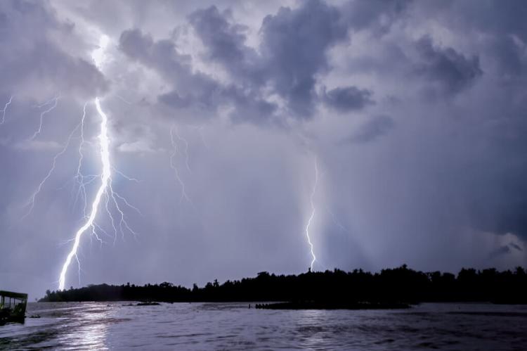 Catatumbo lightning on Lake Maracaibo, Venezuela 