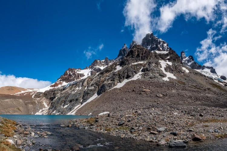 Cerro Castillo and lagoon, Chile