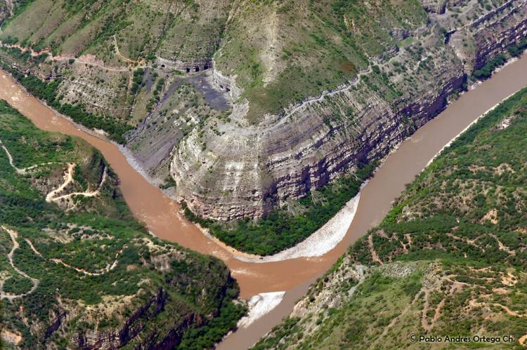 Chicamocha Canyon at the confluence of the Suárez and Chicamocha Rivers, Colombia