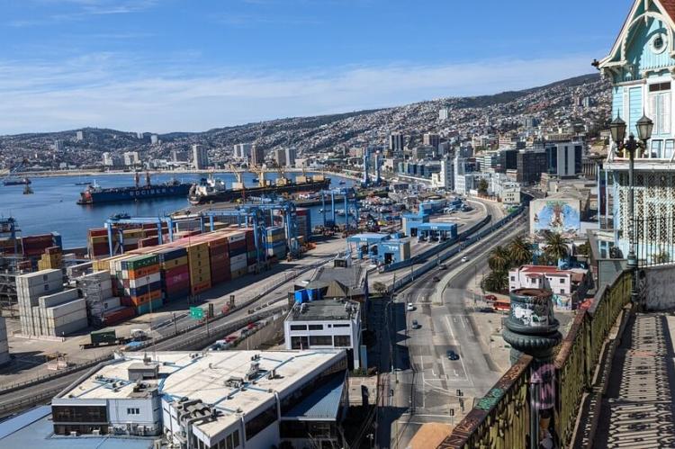 Valparaiso harbor panorama, Chile