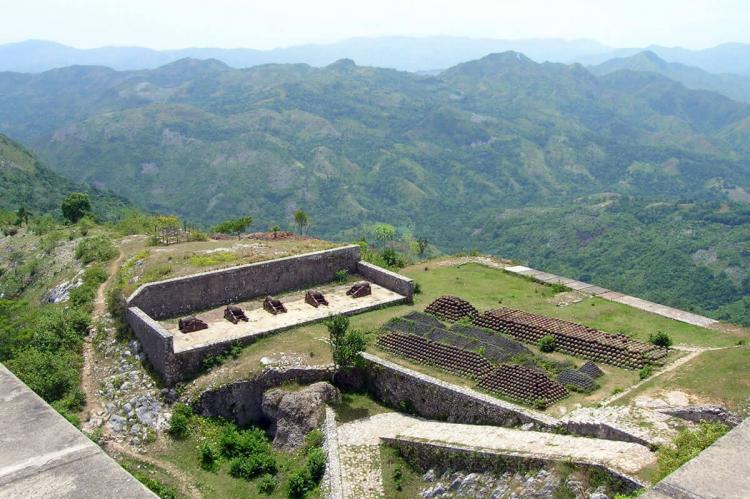 The Citadelle Laferrière, near Milot in Haiti: guns and bullets at the rear