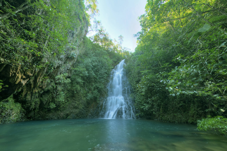 The  Upper Falls — in the Cockscomb Basin Wildlife Sanctuary, the Stann Creek District, southeastern Belize