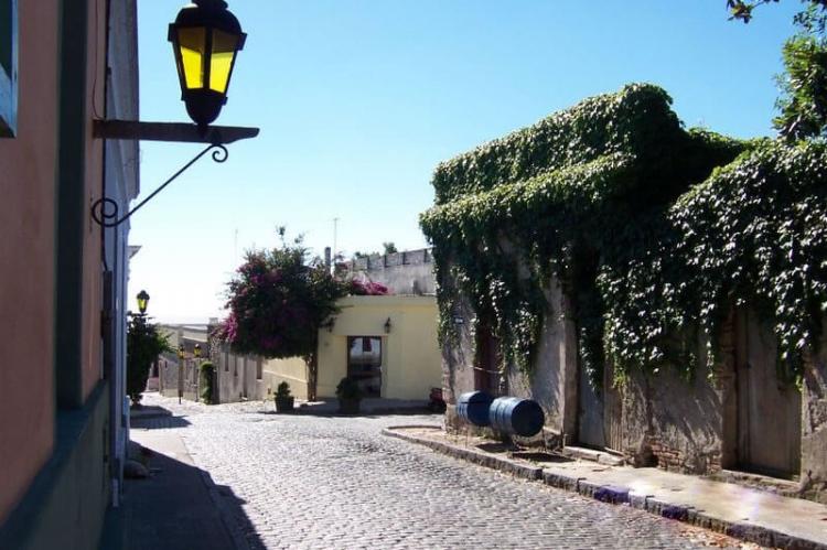 Typical street in Colonia del Sacramento, Uruguay