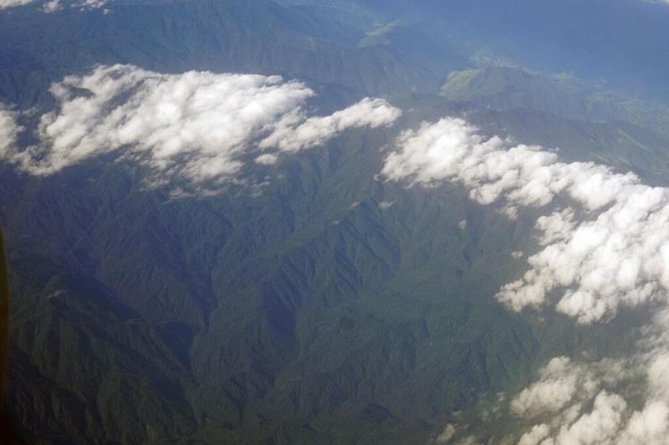 Aerial view of Talamanca mountain range, Costa Rica