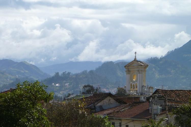 Clock tower panorama, Cuenca, Ecuador