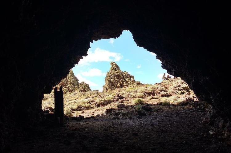 View from cave, Pali-Aike National Park, Magallanes and Chilean Antarctic Region, Chile