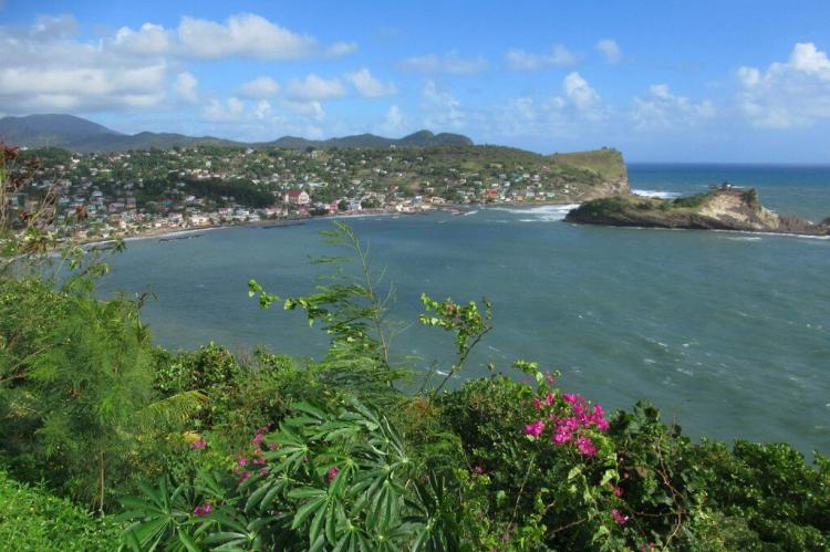 Dennery Lookout, Dennery Bay on the east coast of St. Lucia