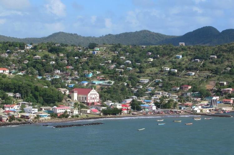 Dennery on the east coast of St. Lucia