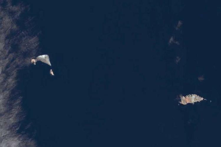 Satellite photograph of Desventuradas Islands