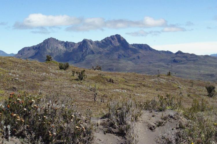 Rumiñahui, an old dormant volcano seen from the slopes of Cotopaxi