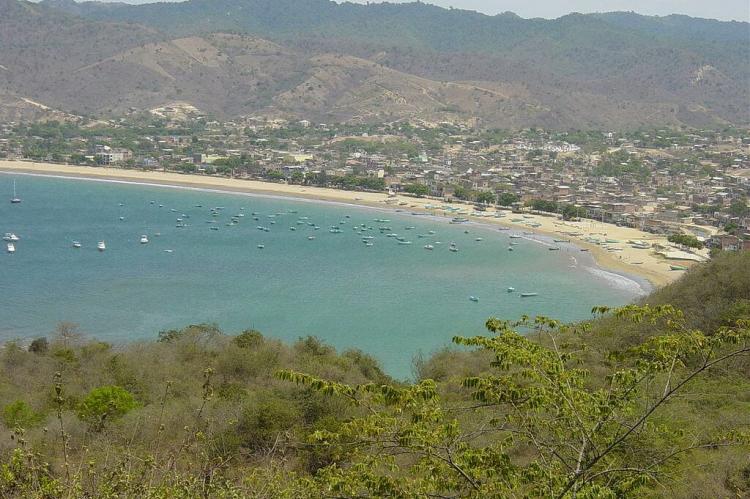 Puerto Lopez panorama, Pacific coast, Ecuador