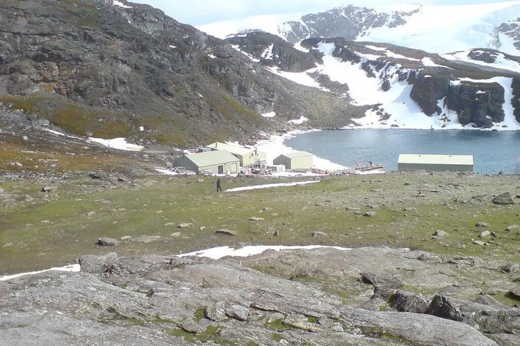 Factory Cove with Signy Research Station, Signy Island, South Orkney Islands