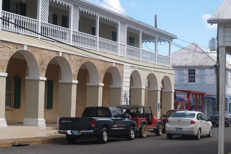 Danish Colonial era building — in the Frederiksted Historic District, Frederiksted, St. Croix, U.S. Virgin Islands