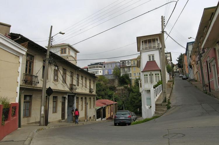 Historic quarter of the seaport city of Valparaíso, Chile