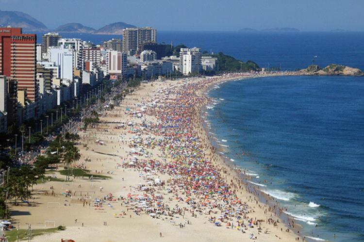 Ipanema beach in Rio de Janeiro, Brazil